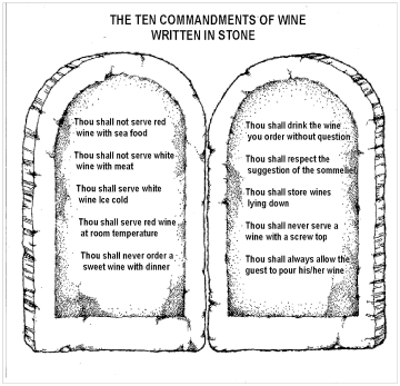 The Ten Commandments Of Wine - Articles On Wine